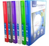 BAZIC 3 Ring Binder 1/2&#034; Poly Presentation View Binders Organizer - Random Color