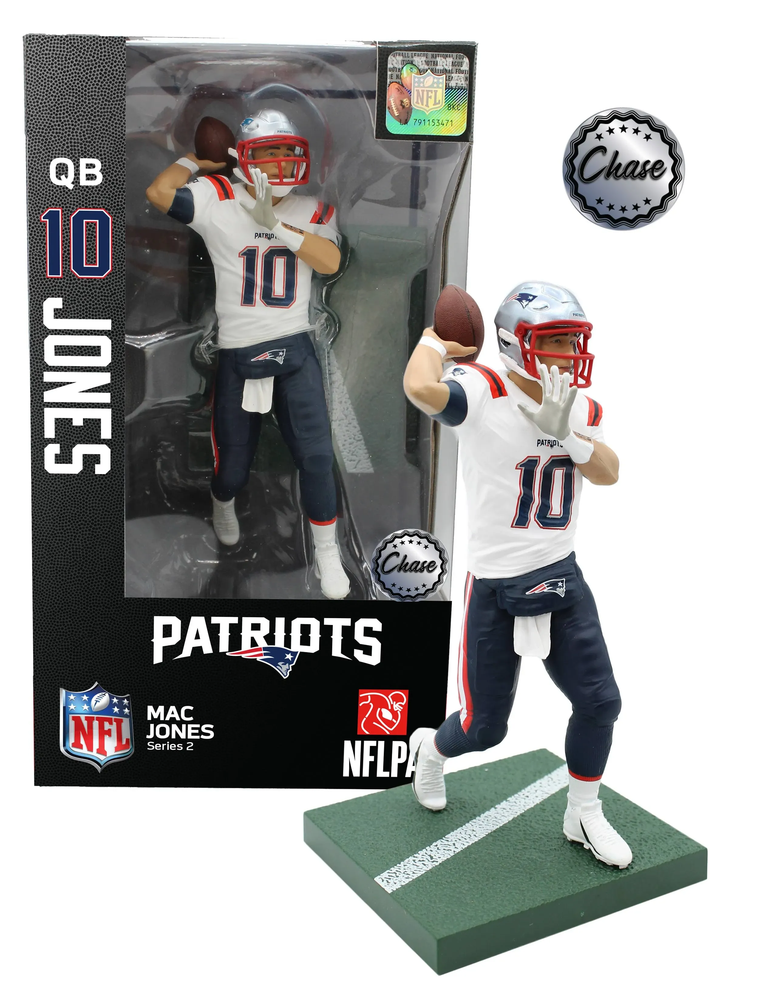 Mac Jones (New England Patriots) CHASE Imports Dragon NFL 6&#034; Figure Series 2