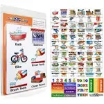 Activity Magnets for Visual Schedules: 93Pc Home Collection for Daily Routine...