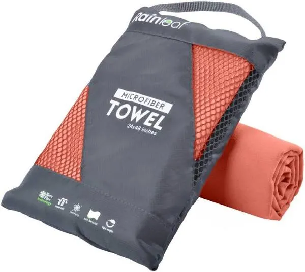 Rainleaf Microfiber Towel Perfect Travel &amp; Gym &amp; Camping Towel. Quick Dry - S...