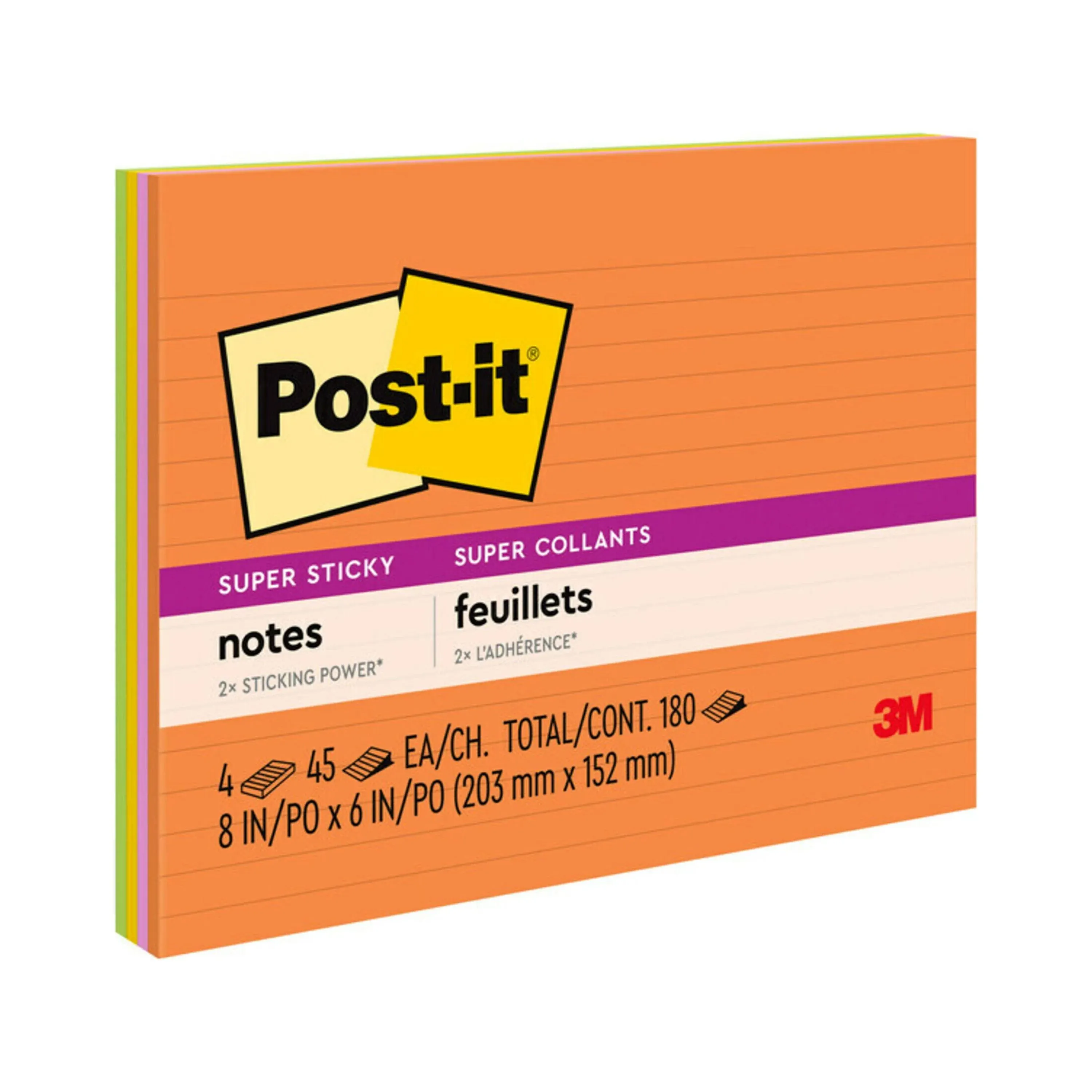 Post-it Super Sticky Lined Meeting Notes Pads