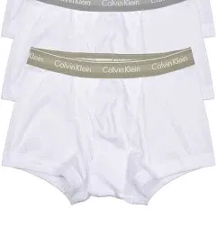 3 pack Calvin Klein Men&#039;s Cotton Classics White Trunk Size NB4002934