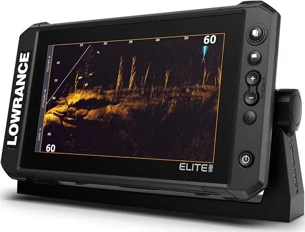 Lowrance Elite FS Fish Finder with Active Imaging 3-in-1 Transducer, Preloaded C-MAP Contour+ Charts and Protective Cover Bundle