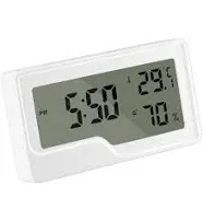 VLEJEari Digital Indoor Thermometer Hygrometer Digital Alarm Clock