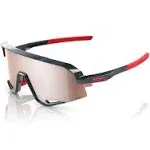 100% Slendale Sunglasses - Gloss Carbon Fiber - HiPER Crimson Silver