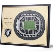 YouTheFan NFL 5-Layer Stadiumview 3D Wall Art Las Vegas Raiders