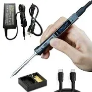 Original TS101 Upgraded from TS100 PD DC Programmable Pocket-size Portable Soldering Iron Station Kit for Field Repair (B2 Kit)