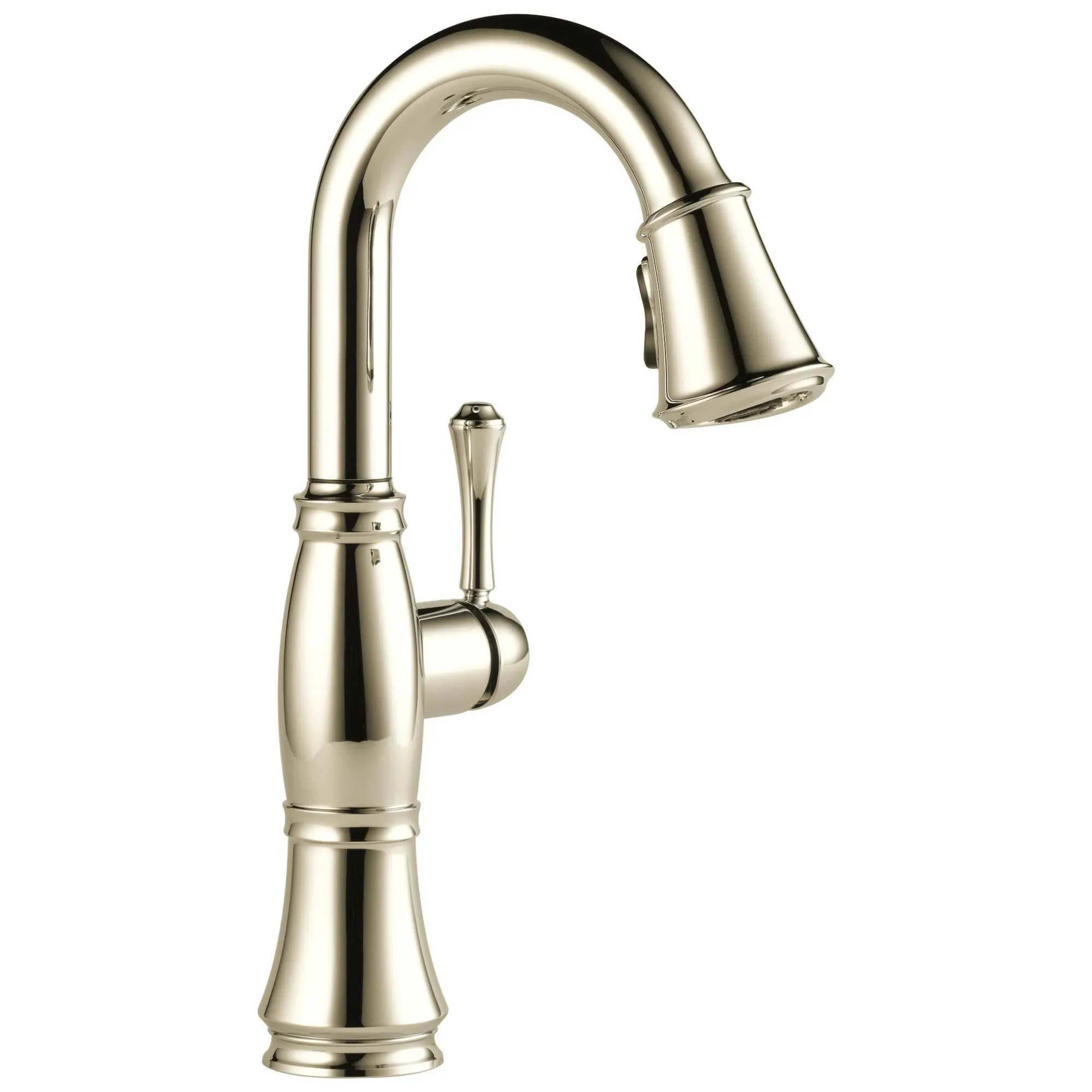 Delta 9997-PN-PR-DST Cassidy Pull Down Bar &amp; Prep Sink Faucet, Polished Nickel