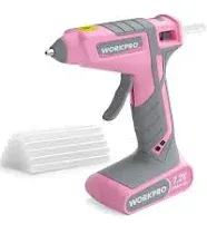 Workpro 7.2V Cordless Glue Gun (Pink)