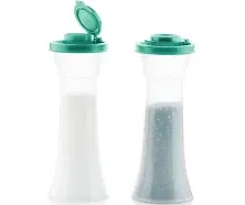 Tupperware Hourglass Salt and Pepper 2-Shaker Set, Airtight Lids, BPA-Free, Dishwasher Safe