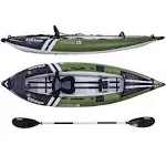 Elkton Outdoors Steelhead Fishing Kayak, Inflatable Touring Angler One Person - Steelhead 130