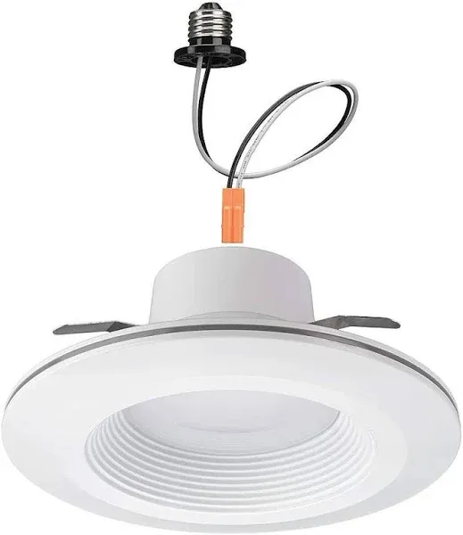 Commercial Electric 6 in. Selectable CCT Integrated LED Recessed Light Trim with Night Light