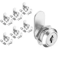 6 Pack Mailbox Lock Cabinet Locks with Key Cabinet Cam Locks 5/8&#034; Keyed Alike...