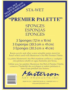 Masterson Sta-Wet Palette Sponge Refills Premier Palette Sponge