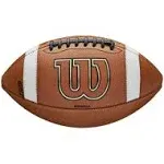 WILSON GST1003 Leather Game Football Factory Defect/Blemish - Official Size, Tan