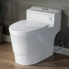 WOODBRIDGE T-0018/B-0735 Dual Flush Elongated One Piece Soft Closing Seat, Comfort Height, White T-0018/B0735, Modern Toilet