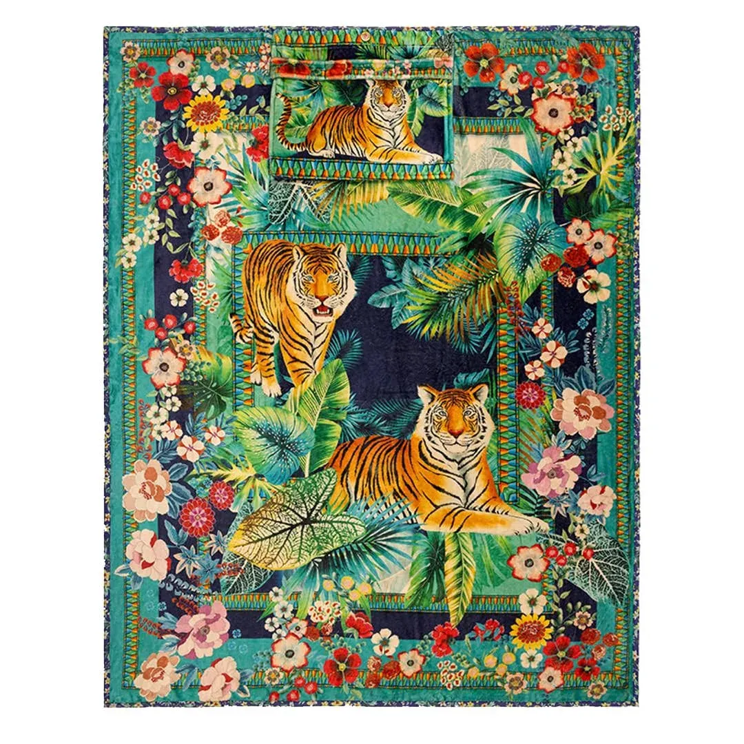 Johnny Was Tigres Travel Throw Blanket - Multi