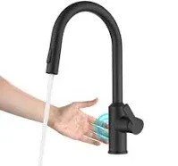 Kraus Oletto Touchless Sensor Pull-Down Single Handle Kitchen Faucet Matte Black