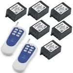 DC 12V 6X 1 Channel Wireless Relay RF Remote 6 relays