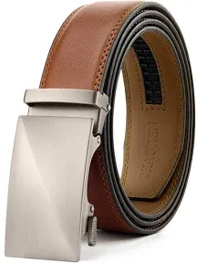 CHAOREN Mens Belt Leather Ratchet Belt - Customizable Fit, Effortless Style (35mm)