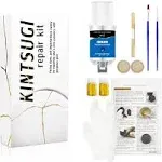 Kintsugi Repair Kit Gold, Japanese Kintsugi Kit to Improve Your Ceramic, Repair Your Meaningful Pottery with Gold Powder Glue