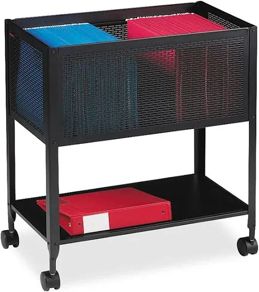 Lorell Mesh Rolling File Cart