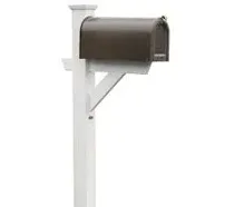 Highwood Hazleton Mailbox Post - White