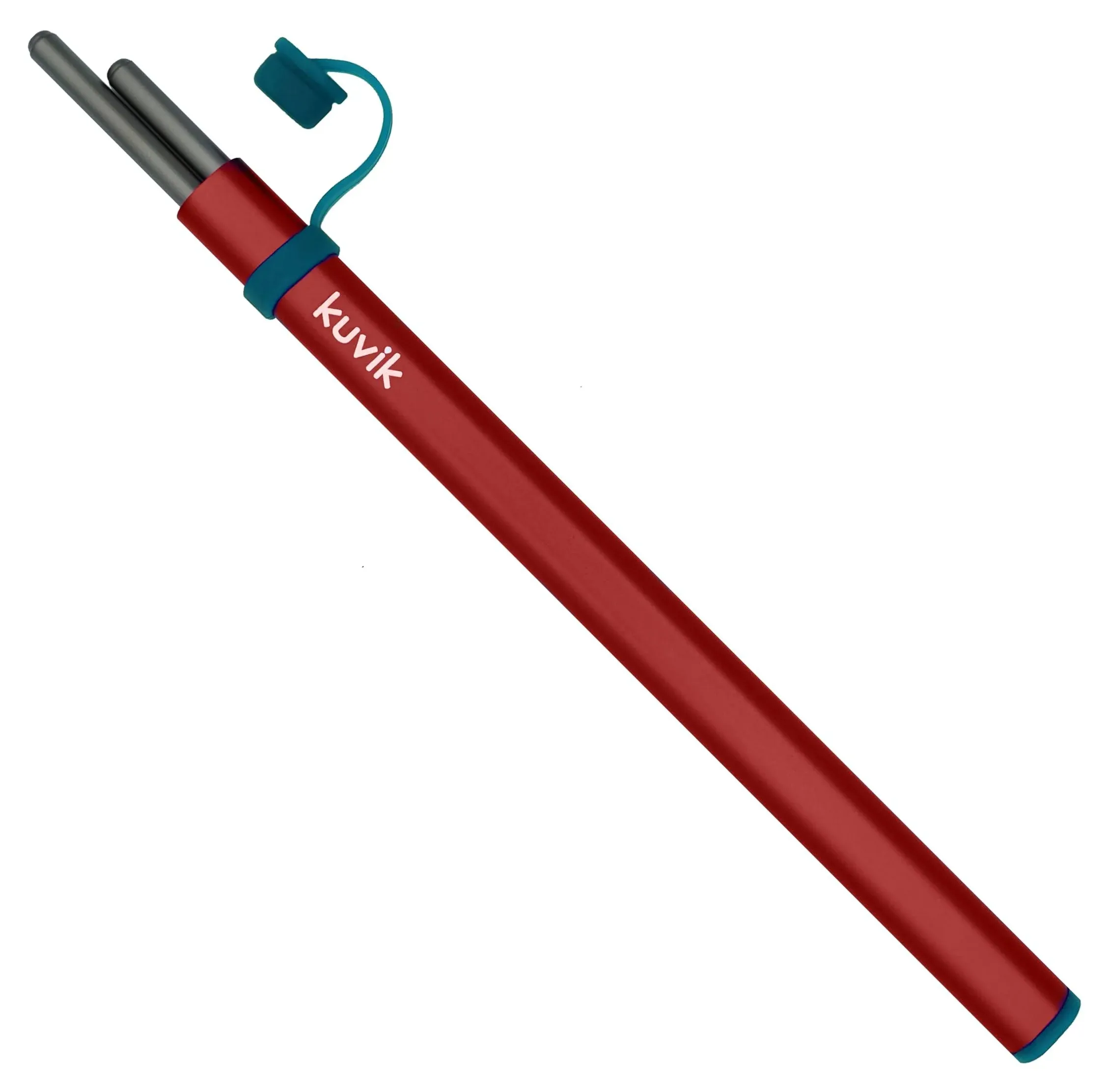 Kuvik Titanium Chopsticks with Red Carrying Case - Ultralight and Reusable Chopsticks for Camping