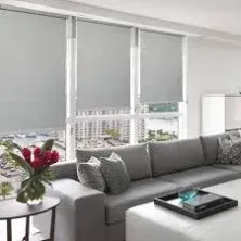 LUCKUP 100% Blackout Waterproof Fabric Window Roller Shades Blind, Thermal Insulated,UV Protection,for Bedrooms,Living Room,Bathroom,The Office, Easy to Install 20" W x 79" L(Grey)