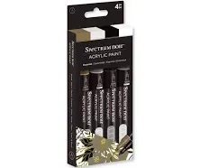 Spectrum Noir Acrylic Paint Marker Set 4/Pkg Essential