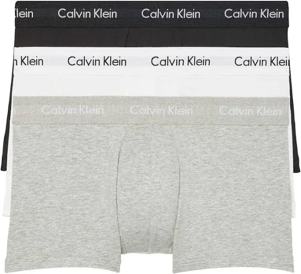 Calvin Klein Cotton Stretch Wicking 3 Pack Low Rise Trunk NB2614