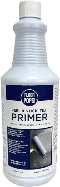 FloorPops FPP4182W Peel Stick Tile Primer, White & Off-White