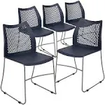 Flash Furniture HERCULES Series Plastic Stack Chair with Air-Vent Back and Sled