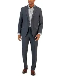 Van Heusen Men's Stretch Performance Two Button Suit - Two Piece Business Suit Jacket and Pants