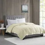 Olliix Madison Park Windom Cream Full Queen Lightweight Down Alternative Blanket