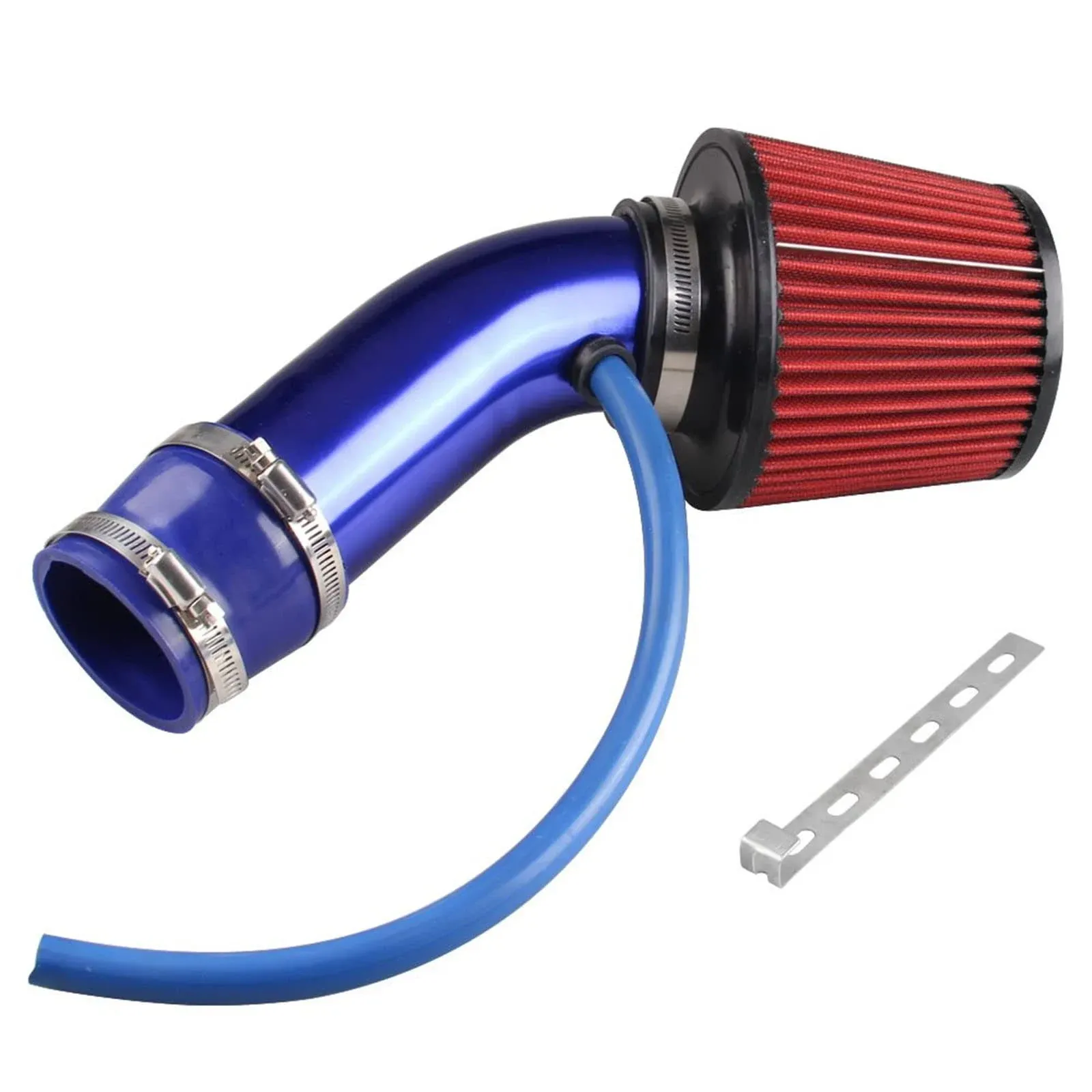 Sporacingrts Cold Air Intake Pipe, 76mm 3 inch Universal Percompatible withmance Car Cold Air Intake Turbo Filter Aluminum Automotive Air Filter