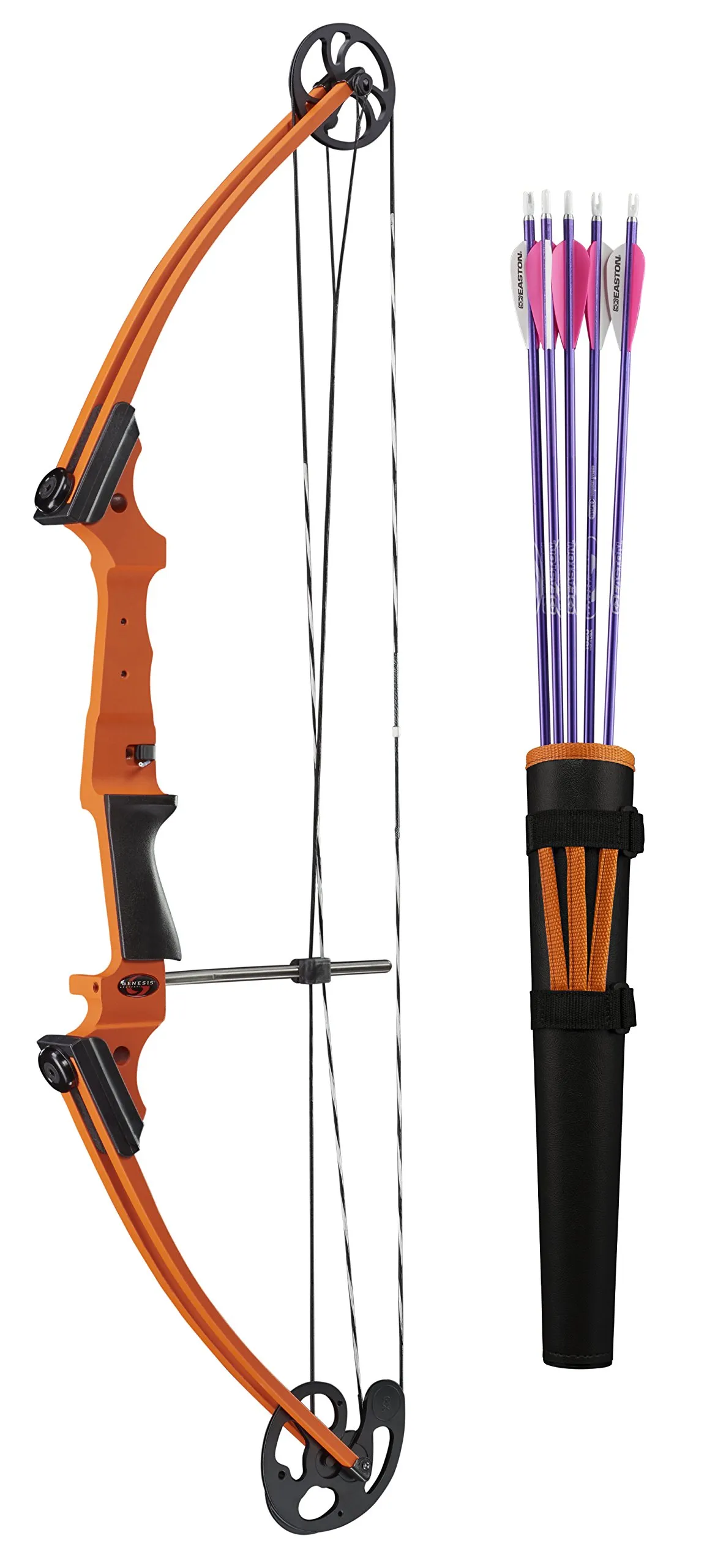 New Mathews Genesis Orange One Cam Youth Bow RH Archery Kit Model# 11419