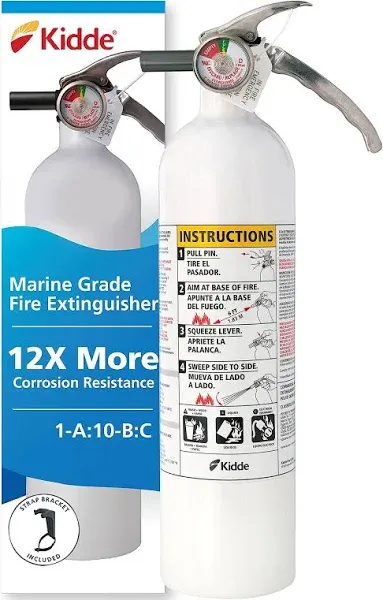 Kidde Mariner 110 Marine Fire Extinguisher - 1-A:10-B, 3.9 lbs, White