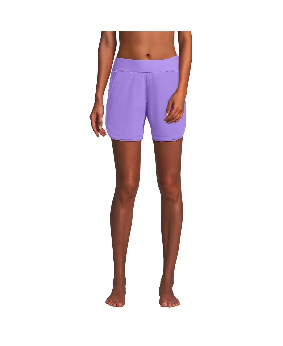 Women's Lands' End 5" Quick Dry Swim Shorts With Panty