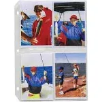 C-Line Clear Photo Pages for 8, 3-1/2 x 5 Photos, 3-Hole Punched, 11-1/4 x 8-1/8 (52584)