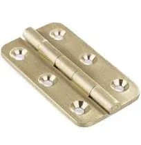 Keenkee 4 Pcs Brushed Solid Brass Butt Hinges 2 inch for Cabinet Doors, Trunks, Wood, Chest Lid, Crafts, Jewelry Box and Small Wooden Boxes,