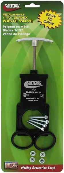 Valterra 1 1/2&#034; RV Waste Dump Gate Valve w/ out Cap T1001VPM