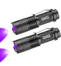 2Pack Black Light Torch GKG UV Flashlight