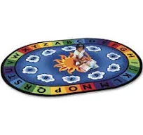 Carpets for Kids&reg; Premium Collection Sunny Day Learn &amp; Play Classroom Rug, 4'5&quot; x 5'10&quot;, Multicolor