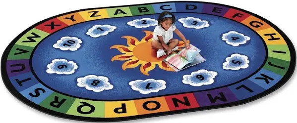 Sunny Day Learn and Play Oval Rug Factory Second