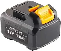 TenHutt 【Upgrade | 7.0AH】 12V Replacement Battery for Dewalt 12V Battery MAX Cordless Power Tool DCB120 DCB123 DCB124 DCB127 Lithium-ion Battery