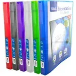 Bazic 1/2" Poly 3-Ring Presentation View Binder w/ Pocket (Case of 48)