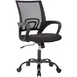 Bestoffice Ergonomic Mesh Midback Office Chair w/ Metal Base - Black