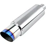 EVIL ENERGY 2" Inlet 3" Outlet Exhaust Tip Burnt Muffler