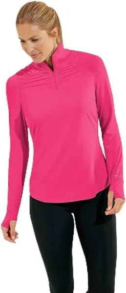 Women's Arabella Golf Quarter-Zip | Peachy Pink Diamond Jacquard